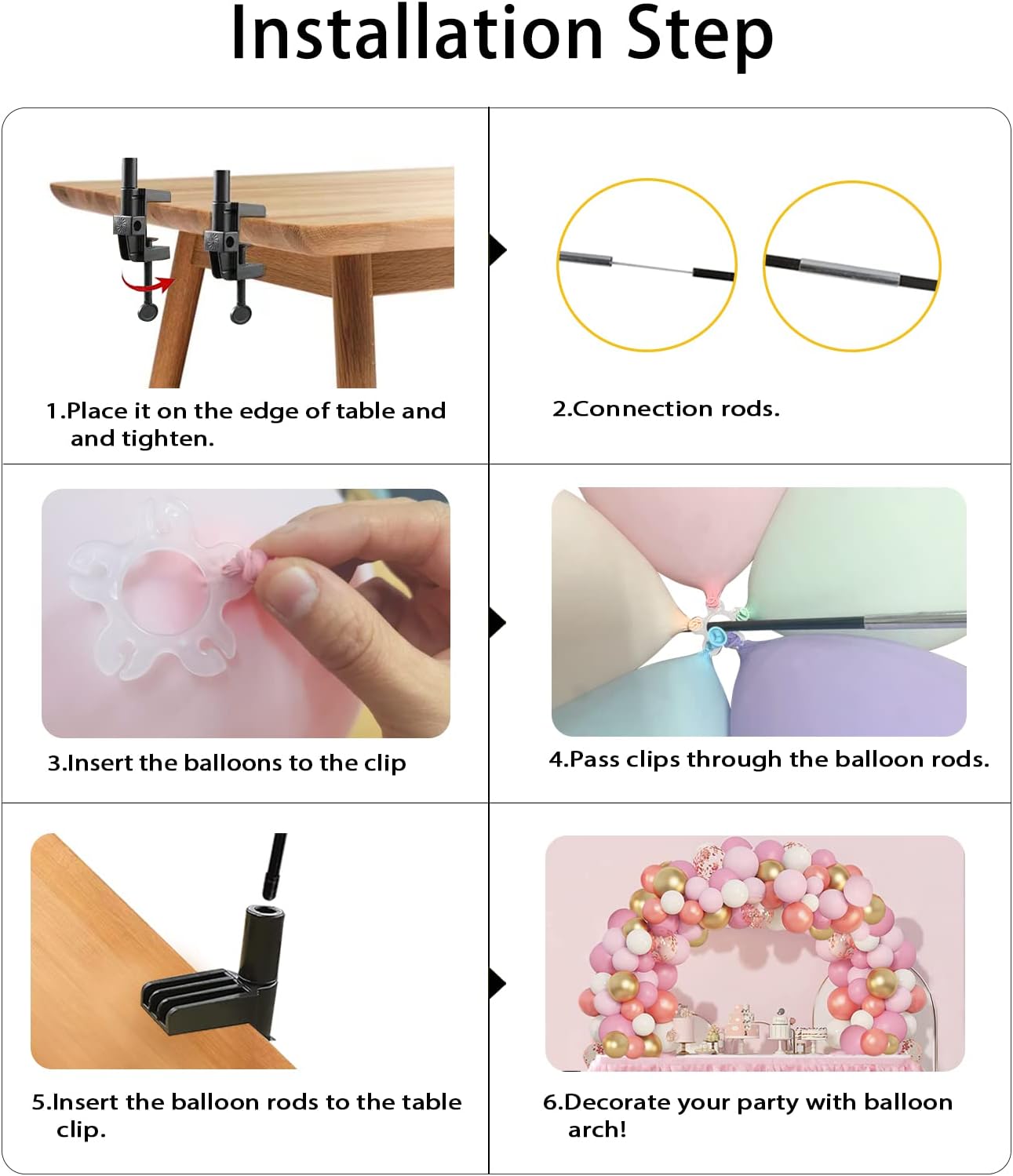 A VENDRE KIT ARCHE BALLON SUR TABLE