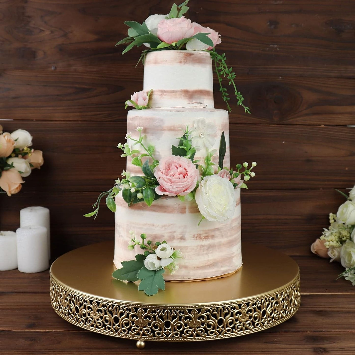 LOCATION PRESENTOIR A GATEAU EN METAL OR 41 CM