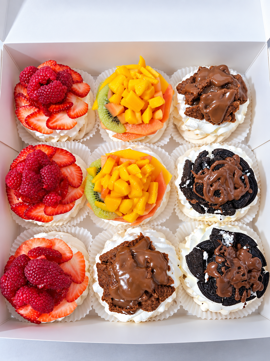 Box de 9 minis pavlovas variées