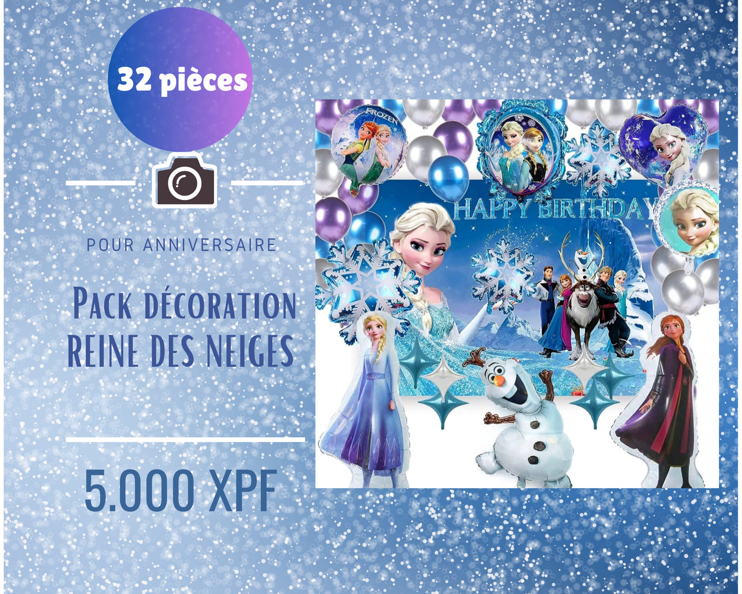 Pack décoration Reine des neiges